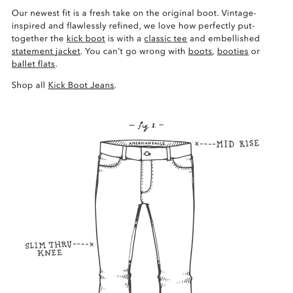 American Eagle Kick Boot jeans SZ 2 - Picture 3 of 8